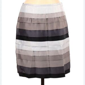 J.McLaughlin Ombré gray black ribbon skirt size 10